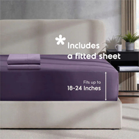 Parure de lit personnalisable en coton tissé blanc moderne 300 fils/pouce² pour hôtel et usage domestique
