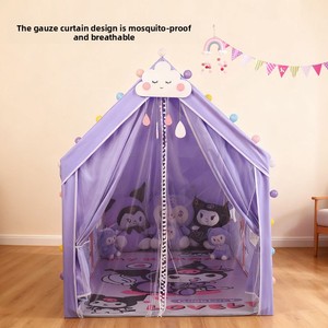 Carpa de Juego Grande con Doble Puerta y Ventana para Niños, Casa de Juegos Tipo Castillo de Princesa, Juguete Interior para Niñas, Uso Doméstico, Base Secreta - Product Image 6