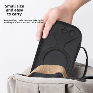 Nouvelle <span class=keywords><strong>Nintendo</strong></span> <span class=keywords><strong>Switch</strong></span> 2 de deuxième génération, étui de transport en EVA en forme de O, accessoire de jeu, boîte de rangement portable en cuir texturé, noir - Product Image 4
