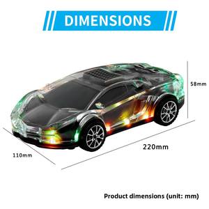 نظام إضاءة وصوت لنموذج سيارة رياضية مع مكبر صوت ستيريو LED مبهر وسماعة بلوتوث للسيارة - Product Image 4