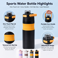Botol Air Olahraga Baru 316 Stainless Steel Vacuum Thermos Portabel untuk Bersepeda di Luar Ruangan Desain Minimalis Modern 6-12 jam