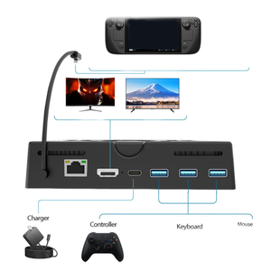 Station d'extension HD MI 4K 60HZ/Gigabit pour plate-forme vapeur, <span class=keywords><strong>Interface</strong></span> Ethernet, Base thermique, Station d'accueil - Product Image 5