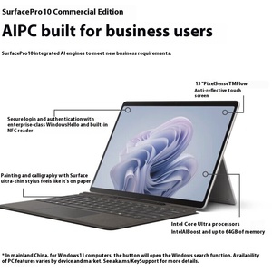 Tablet Laptop 2 en 1 Surface Pro 10, Ultrafina, Comercial, para Oficina en Casa, Portátil, Core Ultra7, 16G + 512G, Nueva Pantalla Táctil Capacitiva Brillante - Product Image 4