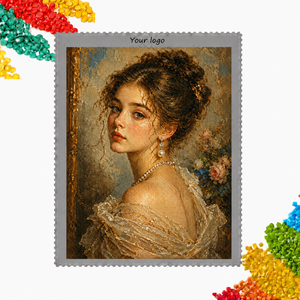 Kit de Pintura de Diamantes DIY Brillante Tamaño Personalizado W-053 para Decoración de Hogar de Lujo - Dama Elegante con Pendientes de Perlas, <span class=keywords><strong>Arte</strong></span> de Diamantes - Product Image 1