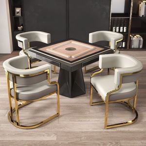 Sillón moderno de lujo de metal dorado, muebles de nuevo diseño para el hogar con bañera tapizada, comedor de cuero para cafetería, salón o visitante - Product Image 2