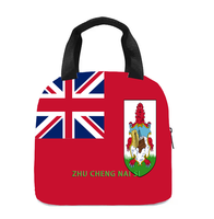 Sac à lunch isotherme avec drapeau des Barbade, parfait pour les enfants, la maternelle, l'école, le travail, les voyages, les pique-niques, facile à transporter, unisexe