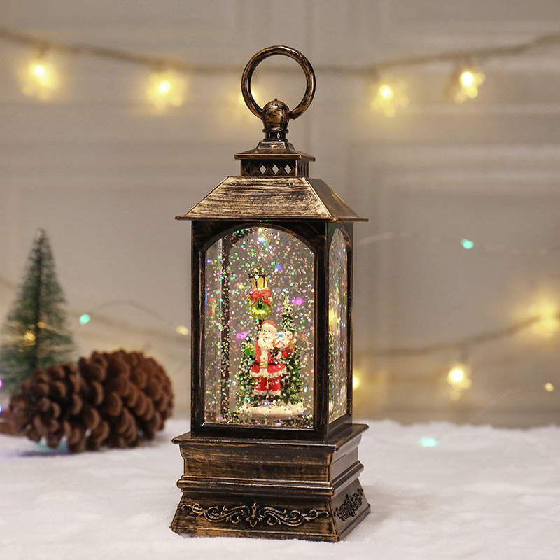 Lampe de table Père Noël plaquée or