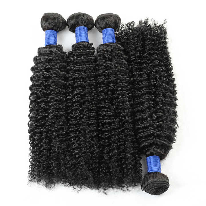 Kinky Curly Natural Mink Brazilian Peruvian Raw Indian Vietnamese Burmese Cheap Human Hair Weave Extension 3 Bundle With Closure