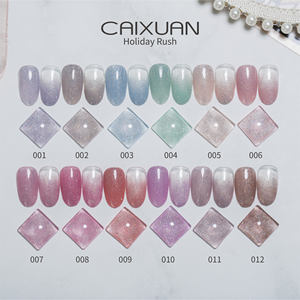 Caixuan ขายส่งเจลโปแลนด์2020ใหม่วันหยุด <span class=keywords><strong>Rush</strong></span> ชุด12สีนีออน Glitter เจลสี - Product Image 5
