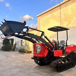 Agricultural Diesel Engine 25-120 Horsepower Small Crawler Sitting Drive Crawler <strong>Tractor</strong> With Rotary Tiller