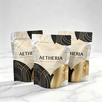 Sachet Doypack en Aluminium Recyclable de Qualité Alimentaire avec Fermeture Éclair et Impression de Logo Personnalisé pour l'Emballage de Snacks, Thé et Café