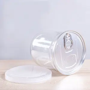 Pop Top Transparant Plastic Lege Gemakkelijk Open Pull Ring Deksel Potjes Eindverpakking 280 500 650 750 Ml Tonijn Blikjes Voor Het Inblikken Van Voedsel