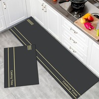 Alfombras de cocina suaves lavables de barro de diatomeas para el hogar con impresión personalizada, alfombrilla de cocina absorbente de agua, Juego de 2 piezas