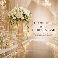 Support de Présentation Géant de Luxe en Métal Doré pour Boules Florales, Vase Centre de Table pour Mariages, Événements et Décorations de Fêtes