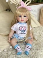 Poupée Reborn de 33 cm, membres en vinyle, corps en tissu doux, peinte à la main, réaliste, poupée nouveau-né fille, jouet pour enfants
