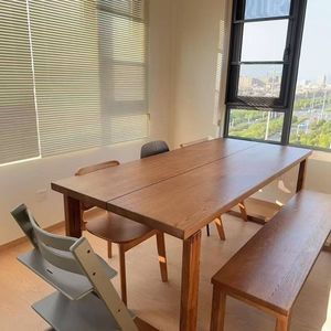 Solid Wood Mobius Dining <b>Table</b> And Desk Set Walnut Color Home Use Nordic Style Model Dy478 - Product Image 1