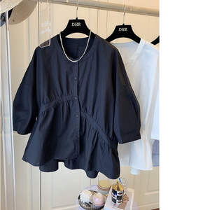 Camicetta Casual da <span class=keywords><strong>donna</strong></span> coreana con Design plissettato asimmetrico di alta qualità - Product Image 4