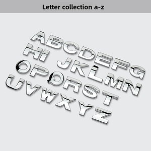 Adesivo Emblema Auto con Numeri Inglesi da 2,5 CM Stampati UV, Logo Personalizzato Argento per Uso Agricolo sul Bagagliaio Posteriore - Product Image 2