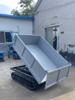 Véhicule chenillé télécommandé à déchargement automatique pour le transport de marchandises tout-terrain et agricole