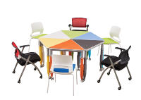 Ensemble de mobilier scolaire populaire : bureau et chaise pour étudiants, idéal pour salles de classe et salles de formation
