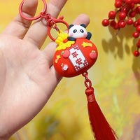 Vente chaude Fortune Bonne Chance Porte-Monnaie Porte-clés Pendentif Exquis Voiture Mignon Dessin Animé En Plastique PVC Léger Couple Promotion
