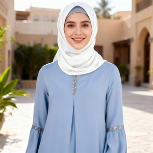 Elegante Vestido Abaya con Lentejuelas, Estilo Moderno de Dubái, Tela de Alta Calidad para Mujeres Musulmanas, Proveedor Chino - Product Image 4