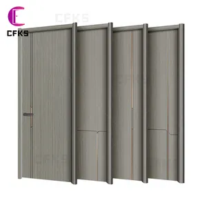 Top Fashion Interior Wooden Fire Prevention Internal Carbon Crystal Door For Houses prehung interior door