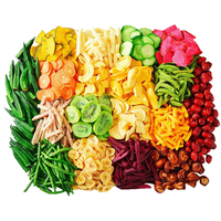 Chips de Vegetales Mixtos, Frutas Secas, Plátanos Crujientes, Dátiles, Champiñones Secos, Taro Seco, Textura Dura, Sabor Salado, Empacados en Bolsas
