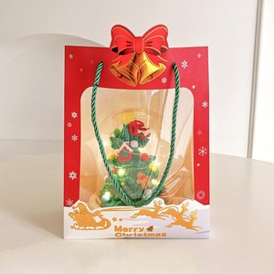 Adornos navideños de árbol de Navidad hechos a mano con hilo de tejer, decoración navideña, set de regalo creativo. - Product Image 4