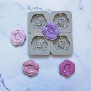 Ciondolo fiore stampo in Silicone rosa candela Aroma cera di soia gesso sapone auto regali appesi cottura torta Decor abbigliamento fragranza - Product Image 4