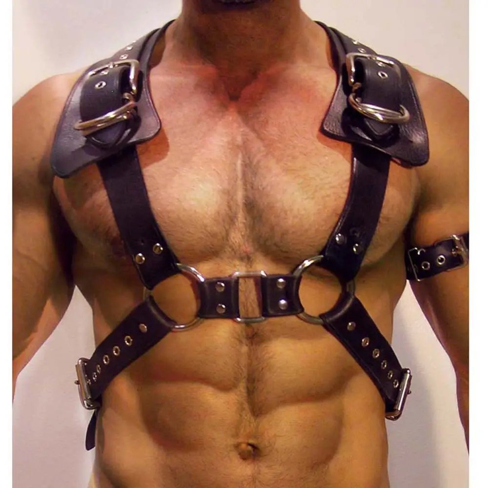 Bdsm Man Leather Leg Harness Adjustable Fetish Gay Clothing Sexual Body Bondage Cage Harness Belts Slave Rave Costumes