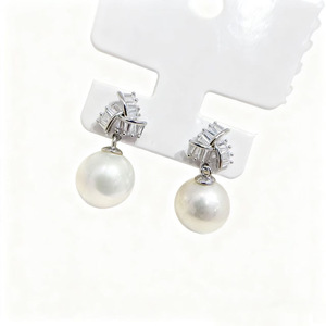 22698DIY Accessoires en perles Argent S925 Support vide pour boucles d'oreilles en argent doré Bijoux Boucles d'oreilles avec perles rondes de 9-13 mm - Product Image 5