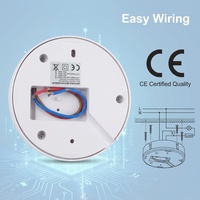 Interruptor con Sensor de Movimiento Infrarrojo Ajustable con Detección de 360° y Rango de 8 Metros, Retardo de Tiempo para Uso en Interiores/Exteriores en Domótica