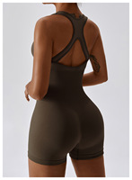 Haute Élastique Beauté Dos Fitness Une Pièce Combinaison Sans Couture Serré Scrunch Dos Gym Sports Yoga Body