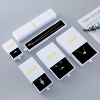 Boîtes à Bijoux Personnalisées avec Logo Imprimé, Tiroir Coulissant en Carton pour Magasin de Bijoux