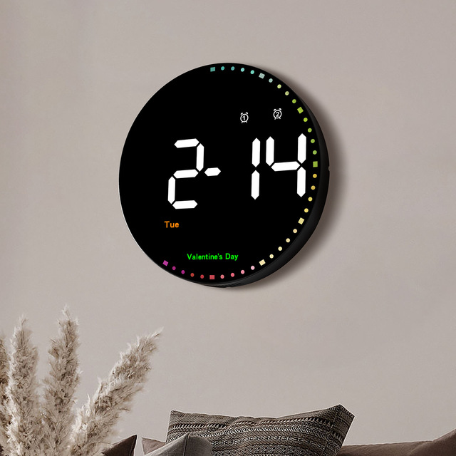 Factory Direct Sales Large Screen LED 10 Inch Clock Large Font Wall Clock in Stock Promotion Digital Intelligent Clock