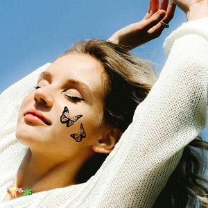 Nuovo stile di inchiostro artistico adesivo impermeabile semipermanente da donna con Design a farfalla personalizzato - Product Image 1