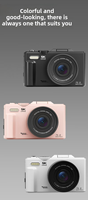 Caméra numérique 5K UHD 75MP, caméscope photo, caméra web WiFi, zoom 18X, autofocus, appareil vidéo pour vlogging YouTube