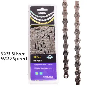 Hot sell Bicycle Parts SUMC SX 9/10/11/12 Speed MTB Mountain Bike Bicycle sliver Chain with missing link