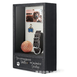 Pet Photo <b>Frame</b> Wooden Wall Mounted Dog Collar Storage Memorial Box Animal Urn Rectangle Digital Printing - Product Image 5