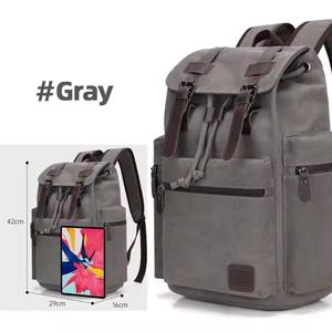 Offre Spéciale sac à dos en toile décontracté de grande capacité pour hommes et femmes doublure en nylon de coton résistant à l'usure pour les loisirs de plein air et les voyages - Product Image 2