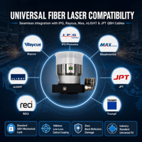 Adaptateur d'interface fibre optique CS TEC QBH avec connecteurs de refroidissement à eau à double angle de 90 degrés pour tête de découpe et de soudage laser