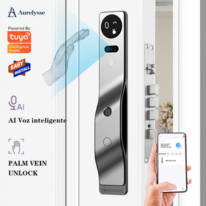 กุญแจล็อคอัจฉริยะ Aurelysse Tuya WiFi <span class=keywords><strong>พ</strong></span>ร้อมระบบจดจำใบหน้า 3 มิติ ระบบสแกนเส้นเลือดฝ่ามือ ระบบปลดล็อคแบบไร้กุญแจ <span class=keywords><strong>พ</strong></span>ร้อมระบบล็อคด้วย AI เพื่อความปลอดภัย - Product Image 1