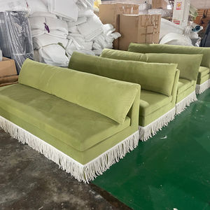 Canapé vert de haute qualité avec jupe, éponge hautement élastique, style vintage français, pour salon - Vente en gros Disen - Product Image 2