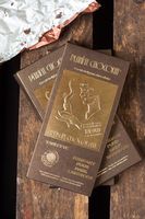 Emballage personnalisé en or métallisé, élégant, avec revêtement UV et gaufrage, type dossier, pour chocolats, boîte de luxe pour bar, pour usage sushi