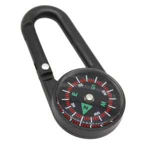 Viajando Caminhadas Compass Keychain Aventura Outdoor Camping Mosquetão Compass Plastic Buckle Compass Keychain Compass