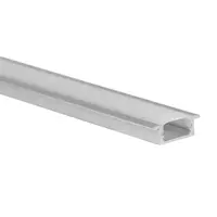 Встраиваемый алюминиевый светодиодный профиль 23*7,4 мм с Т-образным слотом и матовой крышкой из поликарбоната для кухонных шкафов, светодиодная лента