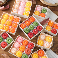 Coffret Cadeau de Bougies Citrouille d'Halloween 4 Pièces en Cire de Soja Moulées à la Main Parfumées Décoration d'Automne Thanksgiving Vente en Gros Fourniture en Vrac