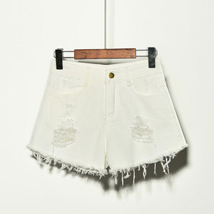 Shorts <span class=keywords><strong>de</strong></span> mezclilla elásticos rasgados <span class=keywords><strong>de</strong></span> talla grande <span class=keywords><strong>para</strong></span> mujer, transpirables, estilo vintage, con estampado <span class=keywords><strong>de</strong></span> moda <span class=keywords><strong>para</strong></span> verano, <span class=keywords><strong>para</strong></span> chicas y damas <span class=keywords><strong>de</strong></span> talla grande. - Product Image 5