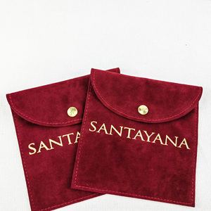 NO 1 Best Received Custom Printed Microfiber Suede Jewelry <b>Envelope</b> Pouch Velvet <b>Gift</b> Jewelry Packaging Bags with logo - Product Image 5